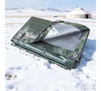 Bache Exterieur Impermeable 120 x 440 cm en PE 160G/M², Intempéries, Lourde et Résistante, Indéchirable, Anti UV, Bâche de Camion, Bâches Renforcée avec Oeillets pour Exterieur, Jardin, Vert