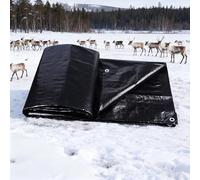 Bache Exterieur Impermeable 120 x 600 cm en PE 160G/M², Intempéries, Lourde et Résistante, Indéchirable, Anti UV, Bâche de Camion, Bâches Renforcée avec Oeillets pour Exterieur, Jardin, Noir