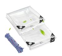 Bache Exterieur Impermeable 150 x 260 cm en PVC Transparent Bâche Extérieur Imperméable Transparente Epaisse Multifonction Utilisable en Extérieur, Couleur Transparente