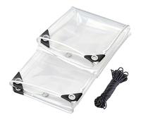 Bache Exterieur Impermeable 175 x 480 cm en PVC Transparent Bâche Transparente pour Pergola et Résistante pour Terrasse, Balcon, Jardin, Couleur Transparente