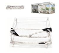 Bache Exterieur Impermeable en PVC Transparent Bâche Transparente pour Pergola et Résistante PVC Imperméable Épaissie pour Balcon, Pergola, Serre, Poulailler, Piscine(5.5x17ft/1.6x5.1m)