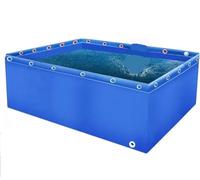 Bâche flexible pliable en PVC avec œillets de 0,5 mm d'épaisseur pour bassin à poissons (2 x 5 x 0,6 m) Idéal pour une utilisation en extérieur
