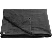 Bâche forte 5x8 m, 200 g/m, housse de bâche, anthracite, avec œillets