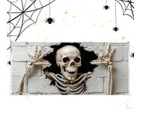 Bâche Halloween Porte Garage Housse Halloween Réutilisable À Crâne