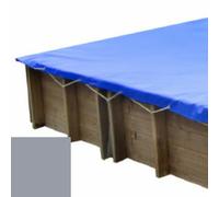 Bâche hiver gris pour piscine bois original 620 x 420 Evora+ - 800009
