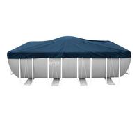 INTEX Couverture de piscine INTEX Bleu foncé et gris PVC, PET protectrice luxe v