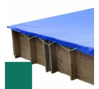 Bâche hiver vert pour piscine bois original 620 x 420 Evora+ - 800009