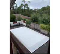 Bâche Hivernage Filet Blanc 350 g/m² Traitée Anti-UV 10,60 x 5,60 m pour Piscine Max. 10 x 5 m - Fabrication Française Direct Usine
