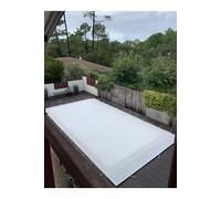 Bâche Hivernage Filet Blanc 350 g/m² Traitée Anti-UV 9,60 x 4,60 m pour Piscine Max. 9 x 4 m - Fabrication Française Direct Usine