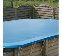 Bâche d'hivernage pour piscine bois Ubbink octogonale allongée - Sunwater / Azura 4,90 x 3,00m octogonale allongée