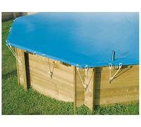 Bâche hivernage piscine octogonale longue Ubbink 490 x 355 m