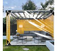 Bâche Imperméable 1.3 x 6.8 m Imperméable Epaisse Multifonction PVC Bâche Étanche Transparente pour Jardin, Voitures, Piscines, Bateaux, Blanc