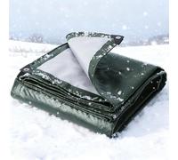 Bâche Imperméable 110 x 400 cm en PE 160G/M², Lourde et Résistante, Indéchirable, Anti UV, Intempéries Bâche de Protection Imperméable avec Oeillets pour Jardin, Exterieur, Vert