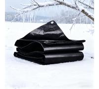 Bâche Imperméable 120 x 720 cm en PE 160G/M², Intempéries, Lourde et Résistante, Indéchirable, Anti UV, Bâche de Camion, Bâches Renforcée avec Oeillets pour Exterieur, Jardin, Noir
