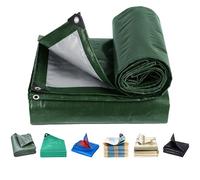 Bâche Imperméable 120 x 850 cm en PE 160G/M², Intempéries, Lourde et Résistante, Indéchirable, Anti UV, Bâche de Camion, Bâches Renforcée avec Oeillets pour Exterieur, Jardin, Vert