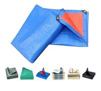 Bâche Imperméable 120 x 950 cm en PE 160G/M², Intempéries, Lourde et Résistante, Indéchirable, Anti UV, Bâche de Camion, Bâches Renforcée avec Oeillets pour Exterieur, Jardin, Bleu