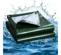 Bâche Imperméable 140 x 240 cm Bâche de Remorque, Bâches Industrielle en PE 160G/M², Intempéries, Lourde et Résistante, Indéchirable, Anti UV, avec Oeillets pour Exterieur, Jardin, Vert
