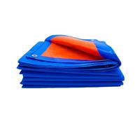 Bâche Imperméable 145 x 170 cm PE, Étanche Bâche Multi-Usage avec Coins Renforcés et Œillets pour Meubles de Jardin Bois Piscine Trampoline, Bleu