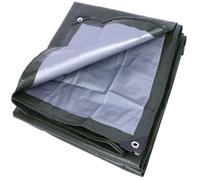 Bâche Imperméable 160 x 170 cm Polyéthylène 120G M² Imperméable Bâche de Remorque Renforcée, Légères, Multi-Usages pour Meubles de Jardin Bois Piscine, Vert