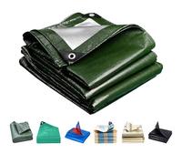 Bâche Imperméable 160 x 180 cm en PE 160G/M², Intempéries, Lourde et Résistante, Indéchirable, Anti UV, Bâche de Remorque, Bâches Industrielle avec Oeillets pour Exterieur, Jardin, Vert