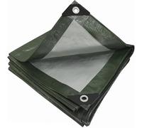 Bache Imperméable 170 x 295 cm Protéger du Vent et de La Pluie Bâche de Protection avec Oeillets avec Une Corde pour Le Mobilier de Jardin et Le Bois de Chauffage, Armée Verte