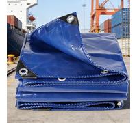 Bâche Imperméable 2.4 x 5.1 m Ultra Lourde, Polyéthylène, Imperméable Bâche Extérieure avec Oeillets, Épaisse et Durable pour Bois de Chauffage, Meubles de Jardin, Bleu