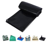 Bâche Imperméable 200 x 650 cm en PE 160G/M², Lourde et Résistante, Indéchirable, Anti UV, Intempéries Bâche de Protection Extérieur, Bâches Armée avec Oeillets pour Jardin, Exterieur, Noir