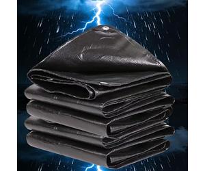 Bâche imperméable 200g/m² PE 1.7x3.4m et résistante en polyéthylène pour extérieur,résistante au Gel et aux UV,pour Jardin,tonnelle,Camping,Meubles,abri de Jardin Noir