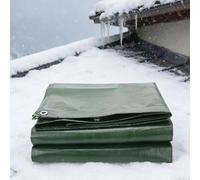 Bâche Imperméable 215 x 405 cm Imperméable et Résistante, Anti UV Bâche Étanche avec Oeillets, Épaisse et Durable pour Bois de Chauffage, Meubles de Jardin, Vert