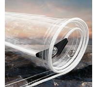 Bâche Imperméable 240 x 660 cm Transparente, Imperméable, Anti UV Bache Camion avec Oeillets, Corde, Résistante, Indéchirable pour Meubles, Jardin, Bois, Piscine, Blanc