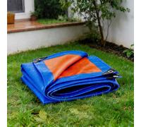 Bâche Imperméable 285 x 405 cm Imperméable et Résistante, Anti UV Bâche Extérieure avec Oeillets, Épaisse et Durable pour Bois, Jardin, Voitures, Piscines, Meubles, Bleu