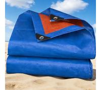 Bâche Imperméable 3.2 x 4 m Ultra Lourde, Polyéthylène, Imperméable Bâche Étanch avec Oeillets, Épaisse et Durable pour Bois, Jardin, Voitures, Piscines, Meubles, Bleu