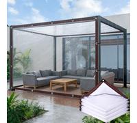 Bâche Imperméable 310 x 320 cm 80 G M², PVC, Imperméables, Résistant à La Poussière, Protection Contre Le Vent et Indéchirable, Bâche Transparente Imperméable pour Jardin, incolore