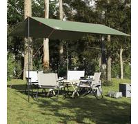 Bâche Imperméable 360x294 cm, Toile d'Ombre Extérieure en Tissu Oxford 210D, Bâche Camping Résistante à l'eau et aux UV, Auvent pour Tente Polyvalent, Bâche Anti-Pluie avec Œillets, Vert
