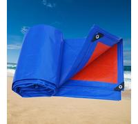 Bâche Imperméable 5.5 x 5.5 m Imperméable et Indéchirable, Anti UV Bâche Extérieure avec Oeillets, Épaisse et Durable pour Bois de Chauffage, Meubles de Jardin, Bleu