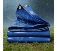 Bâche Imperméable 65 x 285 cm Bâche avec Œillets - Anti UV - Toile de Protection de Recouvrement avec Corde, Auvent Pliable pour Meubles de Jardin, Piscine, Voiture, Bleu