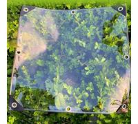 Bâche Imperméable 650g/㎡ Bâche Transparente Robuste avec œillets Contre La Pluie Claire Bâche De Contre Le Vent pour Camping Balcon Jardin Serre Toit De Plante (3x3m/9.84x9.84ft)