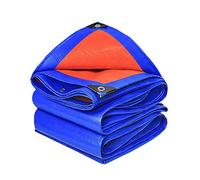 Bâche Imperméable à La Pluie En Polyéthylène Revêtue De PVC Double Face, Bâche En Plastique D'isolation Thermique Imperméable à L'eau De 0,32 Mm D'épaisseur (bleu-orange)(Size:2x5m)