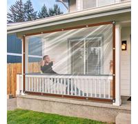 Bâche imperméable avec œillets, transparente - Bâche de protection de 2x4m pour extérieur, meubles de jardin, balcon, protection contre la pluie, plantes, serre, cabane pour animaux de compagnie, toit