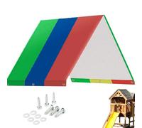 Bâche Imperméable avec Oeillet Remplacement pour Aire de Jeux Exterieur Enfant Bâche de Toit de Rechange pour Balancelle de Jardin Anti-UV Soleil (Green-Blue-Red)