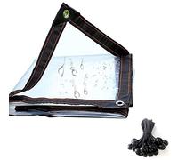 BWBG Bâches Imperméable avec Oeillet,1mx1m Bâche Transparente Exterieur Multifonctionnelle Antipoussière Bache Etanche De Protection pour Serre De Pergola De Toit De Camion 5 Mill Épais120g/m²