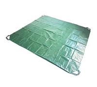 Bâche imperméable de 2,1 x 2,1 m avec 4 poignées pour bac à Sable, bâche d'extérieur, Transporteur de Feuilles, bâche de débris, bâche d'élagage paysager, Empreinte de Tente, bâche de Camping,