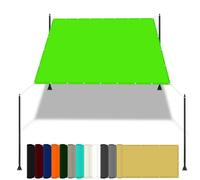 Bâche imperméable de 2,2 x 2,6 m, protection UV 98 %, comprend une corde et un kit de fixation, parfaite pour la voiture, la piscine et l'abat-jour pour plantes de jardin, vert doux.
