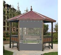 Bâche imperméable d'extérieur en toile résistante à la déchirure avec œillets de 1 x 2,5 m pour pergola, garage, terrasse - Protection UV robuste