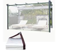 Bâche imperméable en plastique transparent - 2 x 3,5 m - Robuste - Renforcée avec œillets - Idéale pour meubles de jardin, camping, protection de toit, tapis de sol de construction