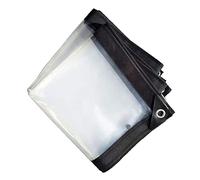 Bâche imperméable en plastique transparent avec œillets - Protection polyvalente pour jardin - Utilisation en extérieur - 5 x 8 m