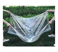Bâche imperméable en PVC de 0,4 mm, bâche Transparente Pliable, bâche Coupe-Vent résistante à la poussière, Bord enveloppé épais, avec œillet en métal, pour Voiture, végétation, Camping (2 x 3 m)