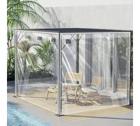 Bâche imperméable en PVC de 500 g/m² - 3,4 x 5,0 cm - Couverture en vinyle de 0,35 mm d'épaisseur - Pour extérieur, terrasse, clôture anti-âge