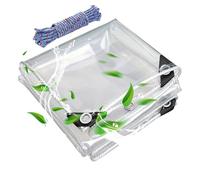 Bâche Imperméable en PVC Transparent 150 x 335 cm Protection Imperméable Bâche Transparente Epaisse et Résistante pour Extérieur Meubles de Jardin Tente, Couleur Transparente