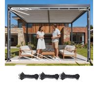 Bâche Imperméable en PVC Transparent 160 x 435 cm avec Œillets Bâche Extérieur Imperméable Transparente Résistant à La Poussière pour Extérieur Meubles de Jardin Tente, Couleur Transparente